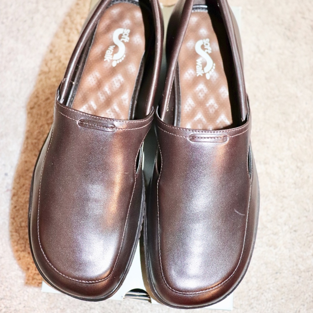 Dark Brown Laguna Leather Comfort Flats